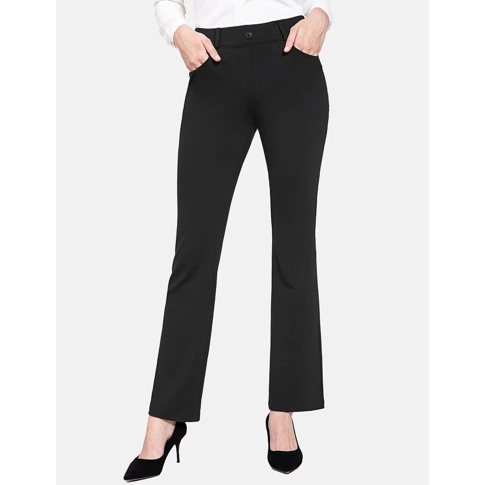 Baleaf Women Black Yoga Dress Pants XLT Tall‎ Bootcut Stretch Work Trousers